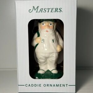 Masters Tournament Gnome Caddie Ornament White Augusta National Golf Collectible
